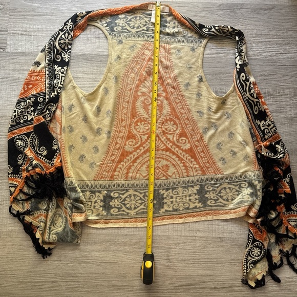 CHRISTINA Vibrant Orange and Black Knit Top size L 100% acrylic - Picture 4 of 6